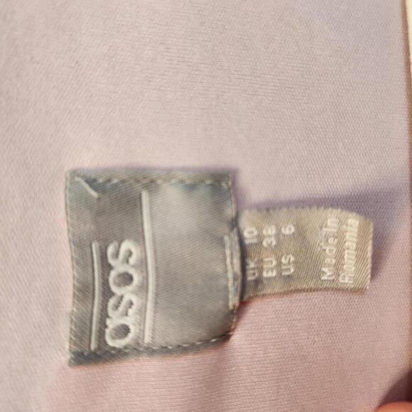 ASOS Feminine Soft Pink Ruffled Faux Wrap Maxi Dress- Size 6 - Picture 2 of 9